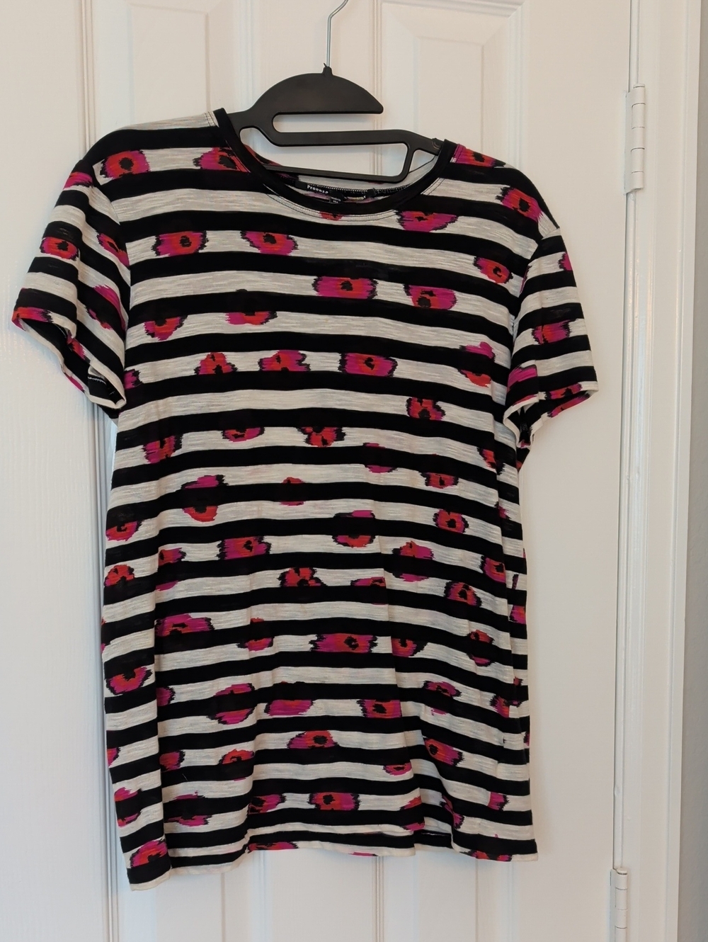 Proenza Schouler Striped Flower T-Shirt